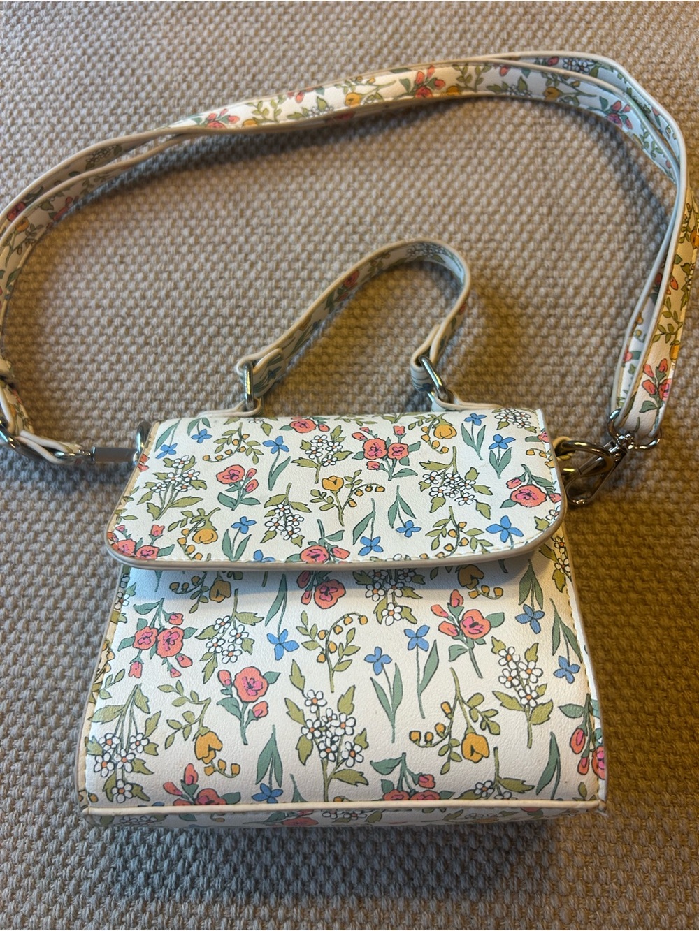 Target Floral Crossbody Bag - White Multi